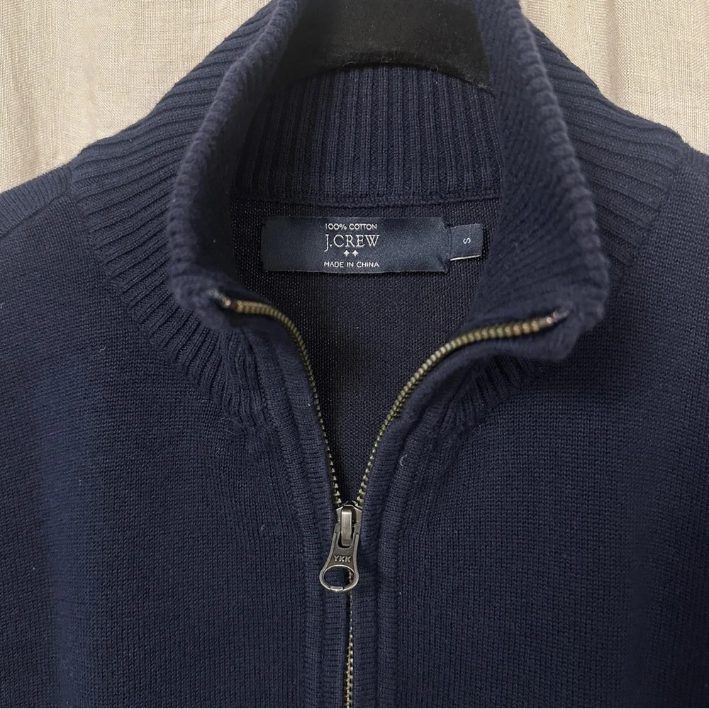 J. Crew Navy Zip Sweater